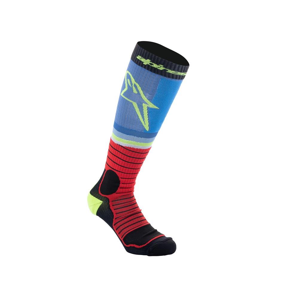 Alpinestars MX Pro Socks Black/Red/Light Blue