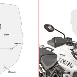 GIVI SCREEN TRIUMPH TIGER 800 XC/XR '18-> 14.5cm TALLER - Image 1
