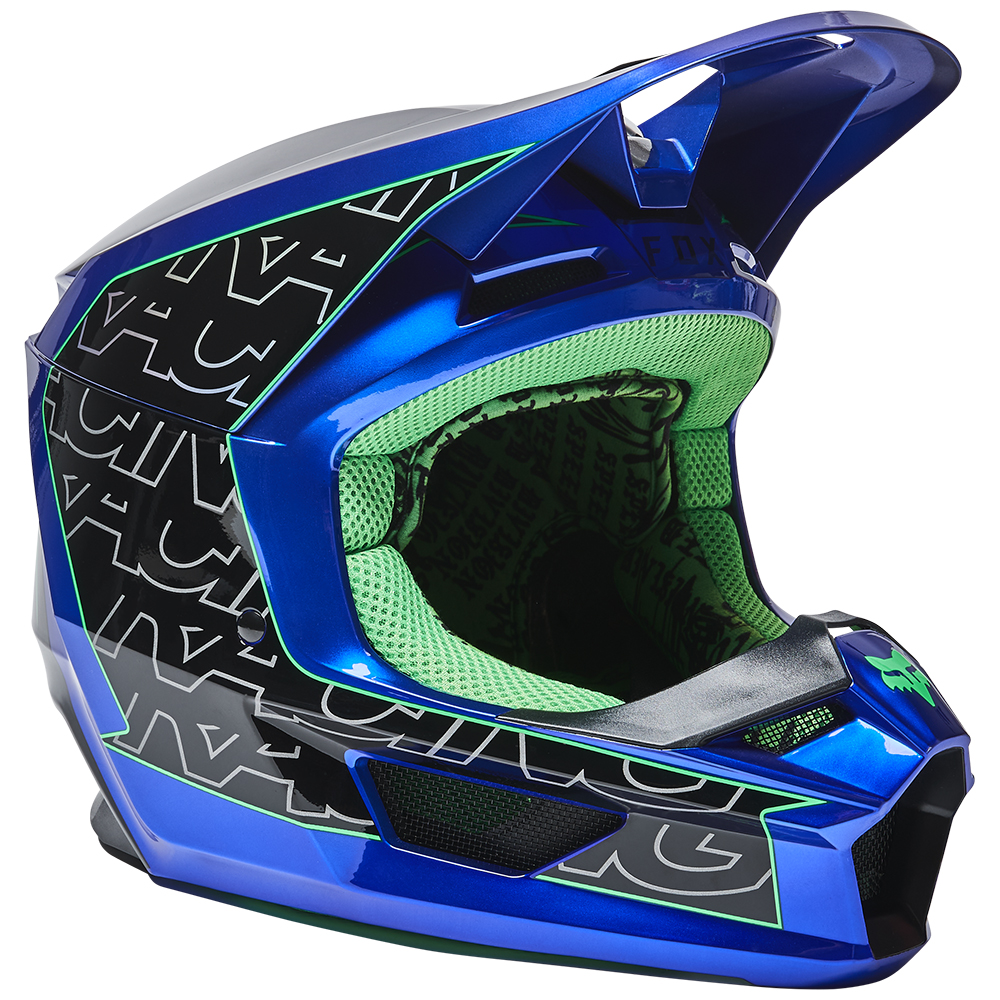 Fox V1 Peril Motocross Helmet Blue
