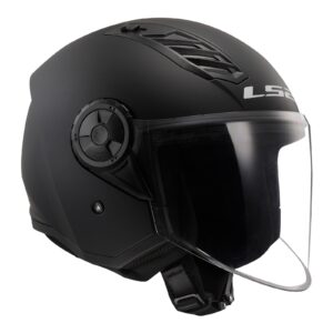 LS2 OF616 Airflow II Open Face Helmet Matte Black - Image 2