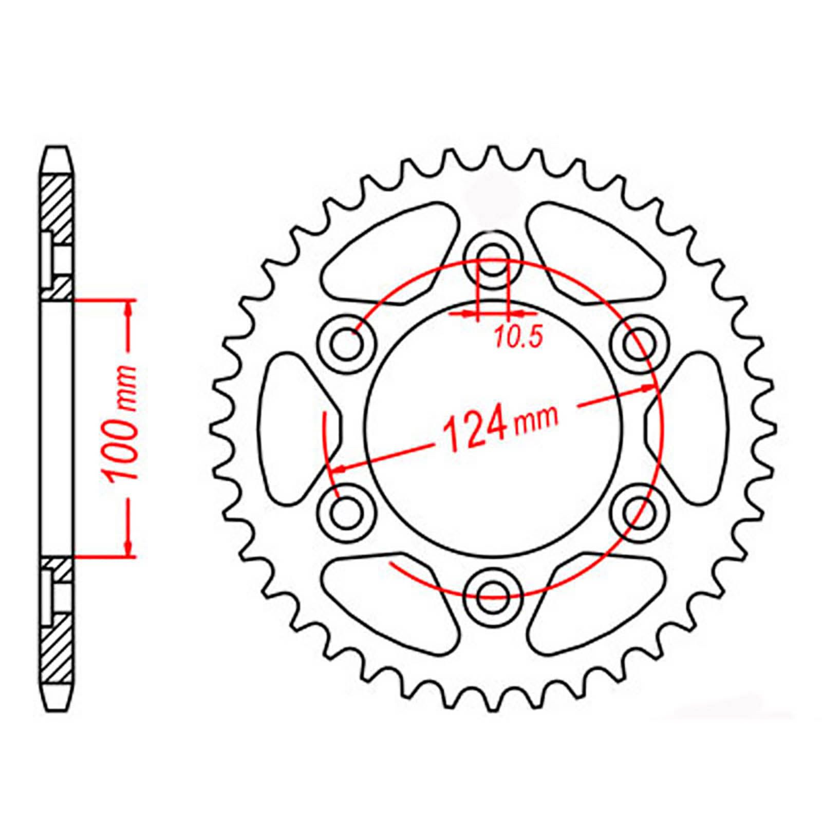 SPKT REAR OE STEEL 745 39T #525 - Image 1