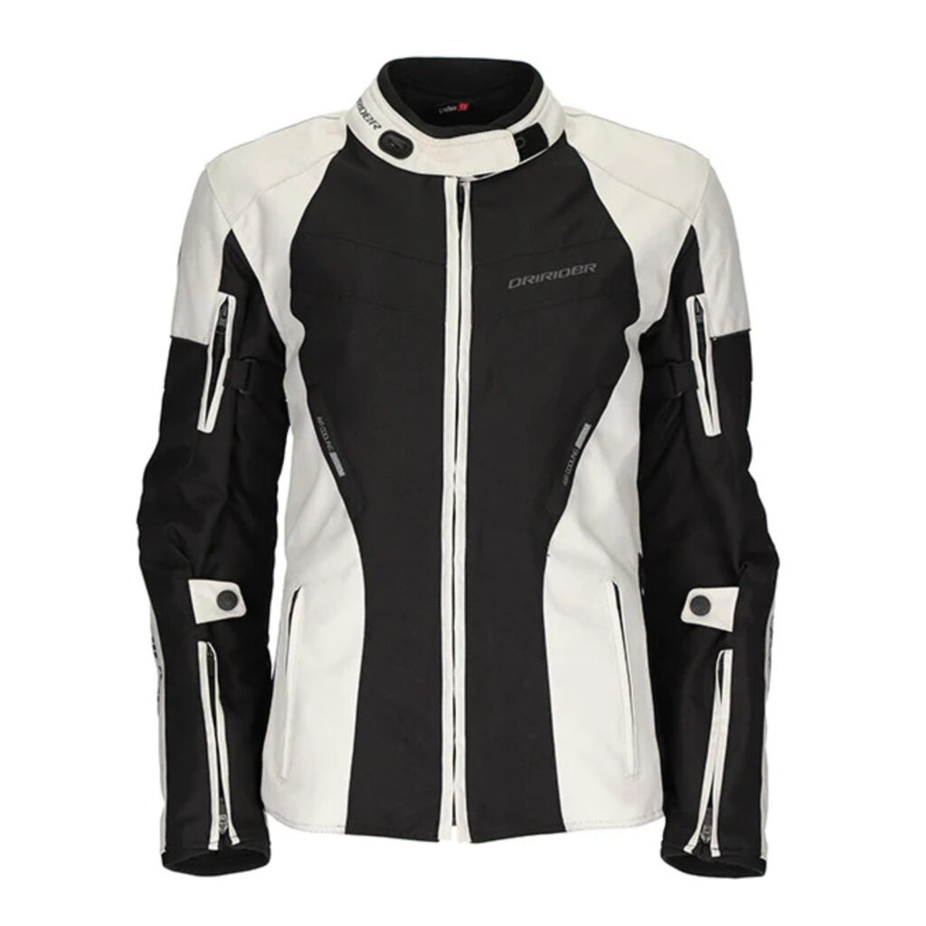 Dririder Vivid 3 Ladies Road Jacket - Pearl / Black