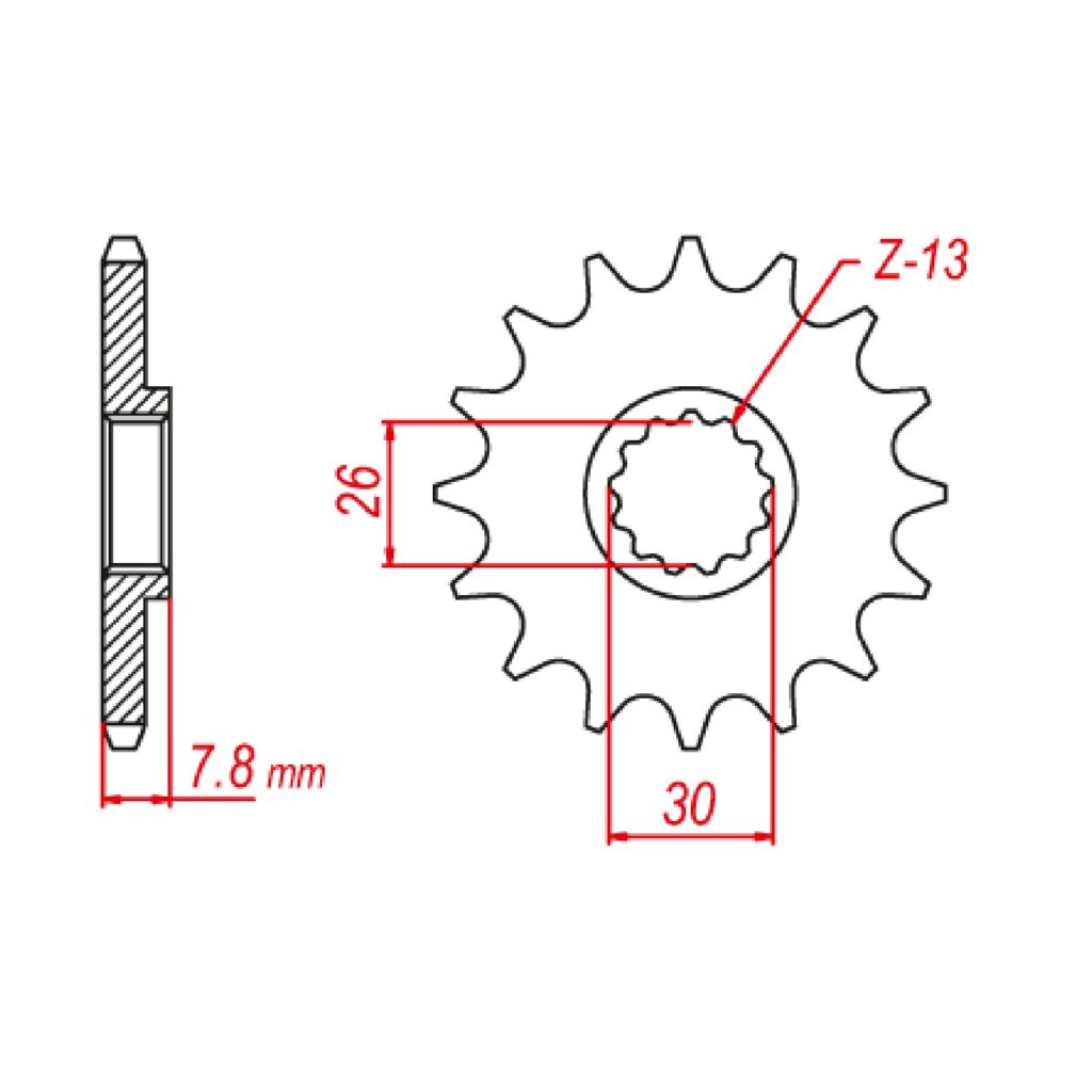 SPKT FRONT OE STEEL 1184 18T #520