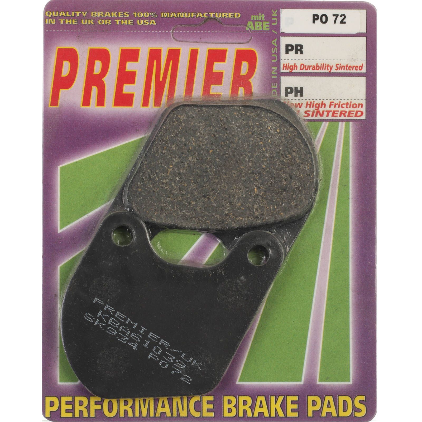 PREMIER BRAKE PADS P072 - HD - Image 1