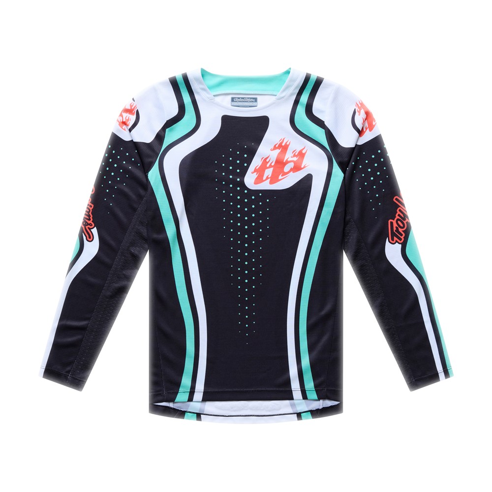 Troy Lee Designs GP Pro Roller Motocross Jersey Youth Black/Teal