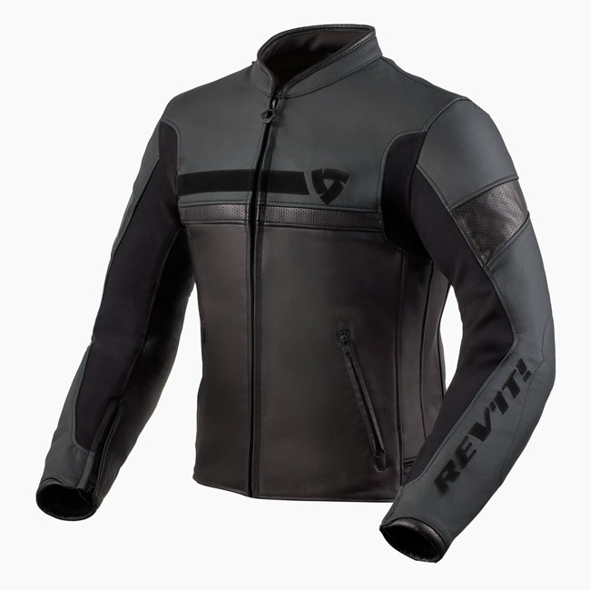 REV'IT! Mile Leather Road Jacket Black