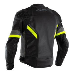 RST Sabre CE Leather Jacket Black/Grey/Flo Yellow - Image 2
