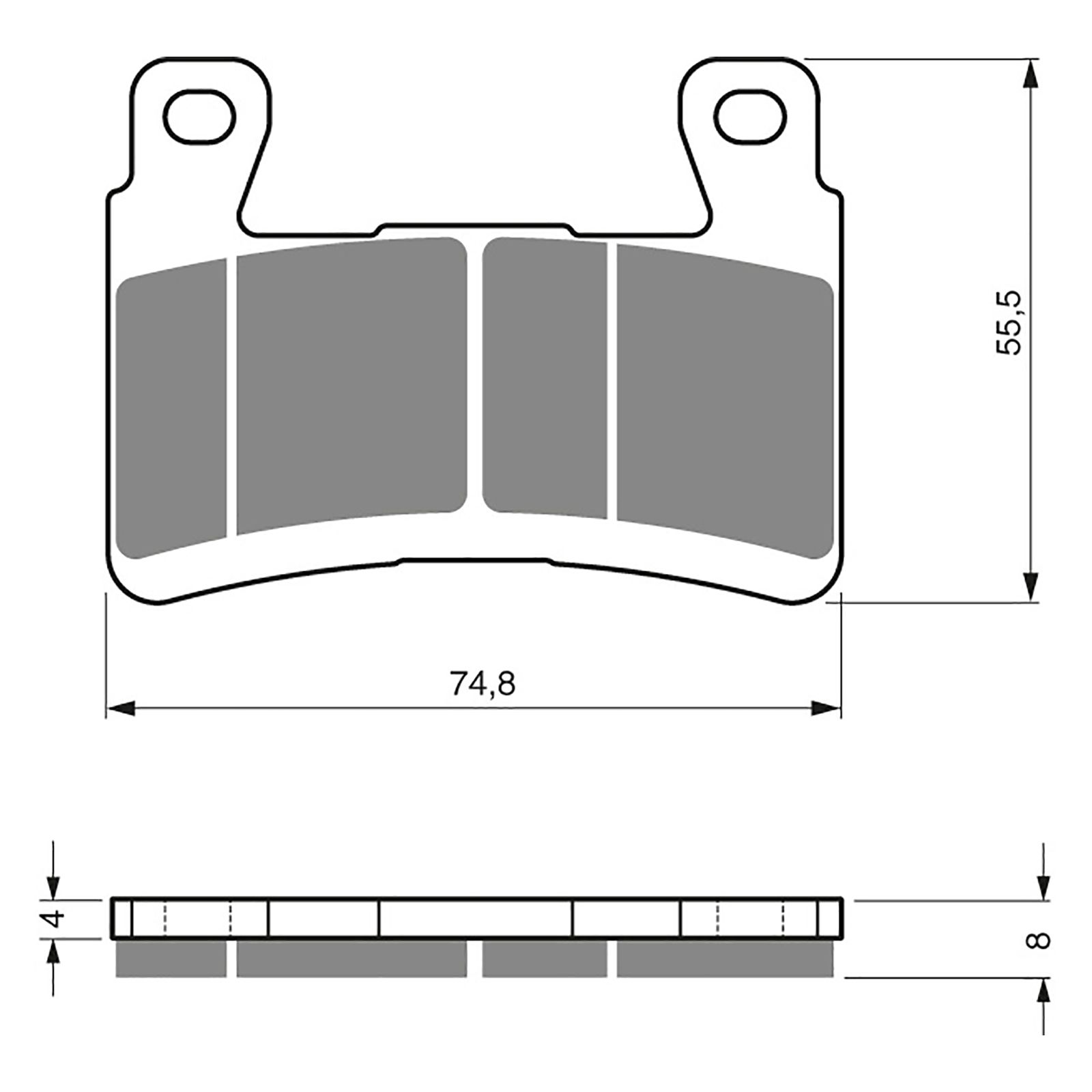 BRAKE PADS GOLDFREN SINTERED SPORTS GF324 - S3 ( PH273 ) - Image 1