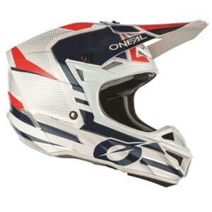Motocross Helmet Oneal Sleek White/Black/Red - Image 1