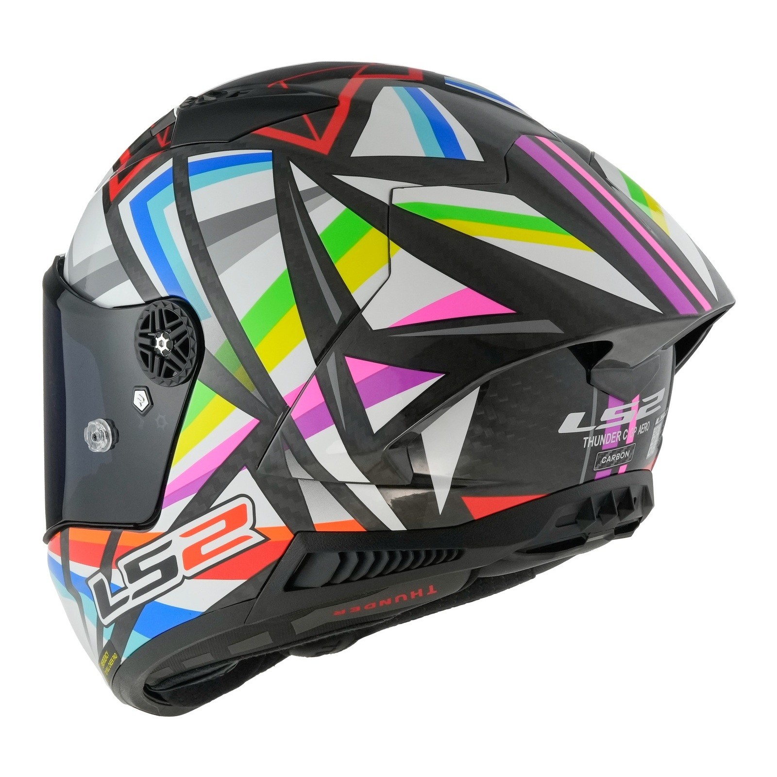 LS2 FF805 Thunder GP Aero Flash Road Helmet Black - Image 2