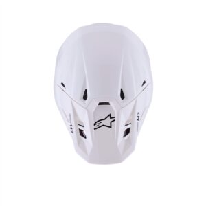Alpinestars S-M7 Solid Motocross Helmet Gloss White - Image 4