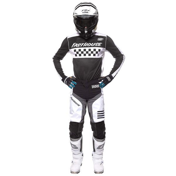Fasthouse Grindhouse Mod Motocross Pants White/Black/Marine
