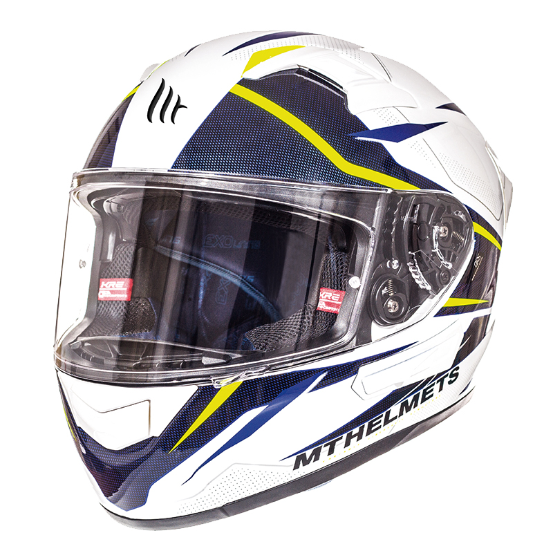 Road Helmet MT KRE SV Intrepid White/Blue/Fluro Yellow