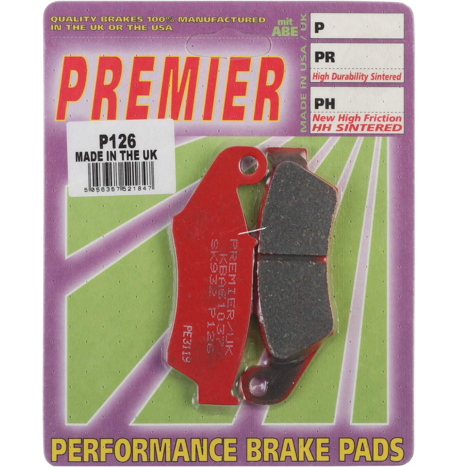 PREMIER BRAKE PADS P126 - HON | KAW | SUZ - Image 1