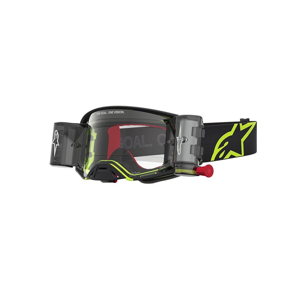 Alpinestars Supertech Firma 2.0 Motocross Goggles Roll Offs Black/Yellow Clear Lens