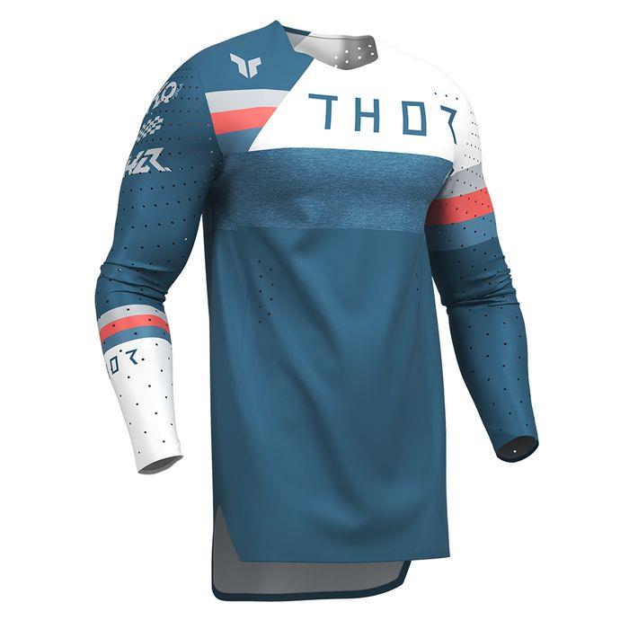 Thor MX Sportmode League Motocross Jersey Storm Blue/White