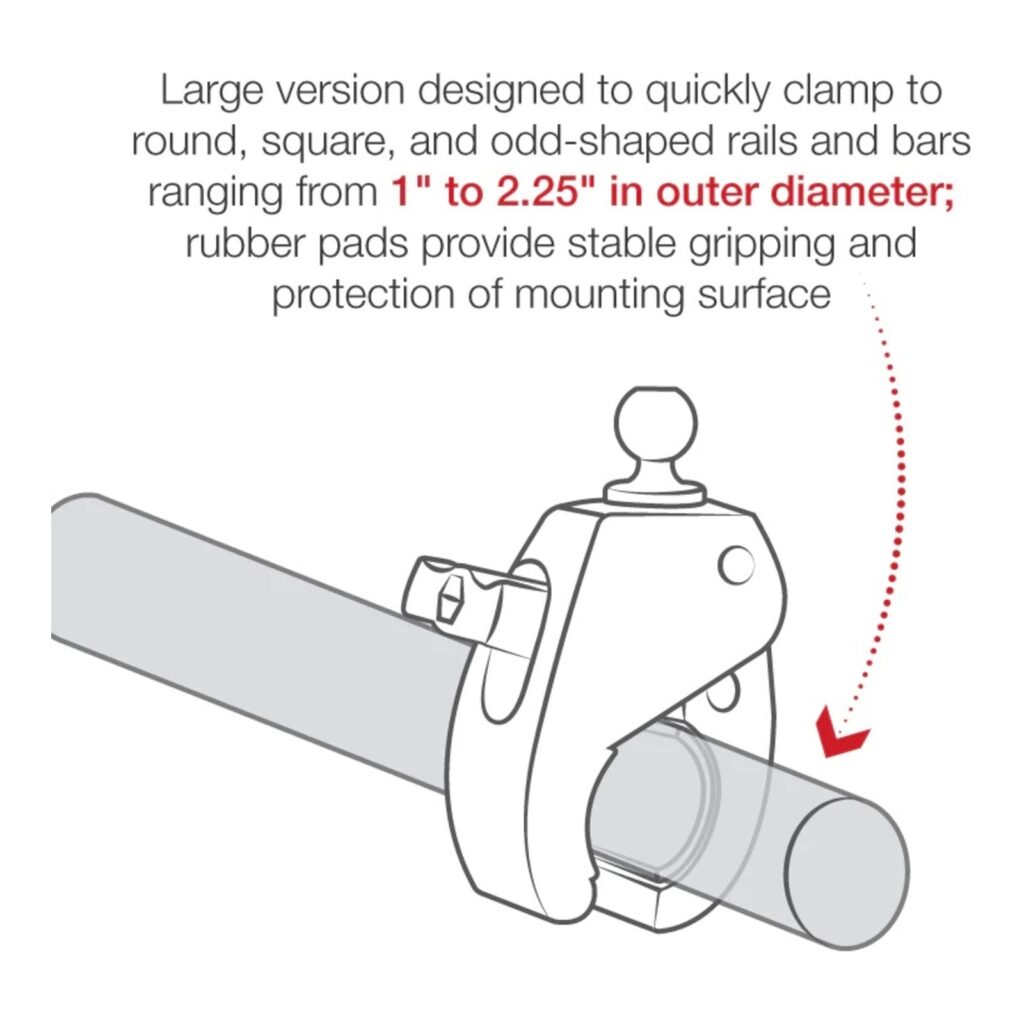 Ram Tough-Claw Large Clamp Base with Ball