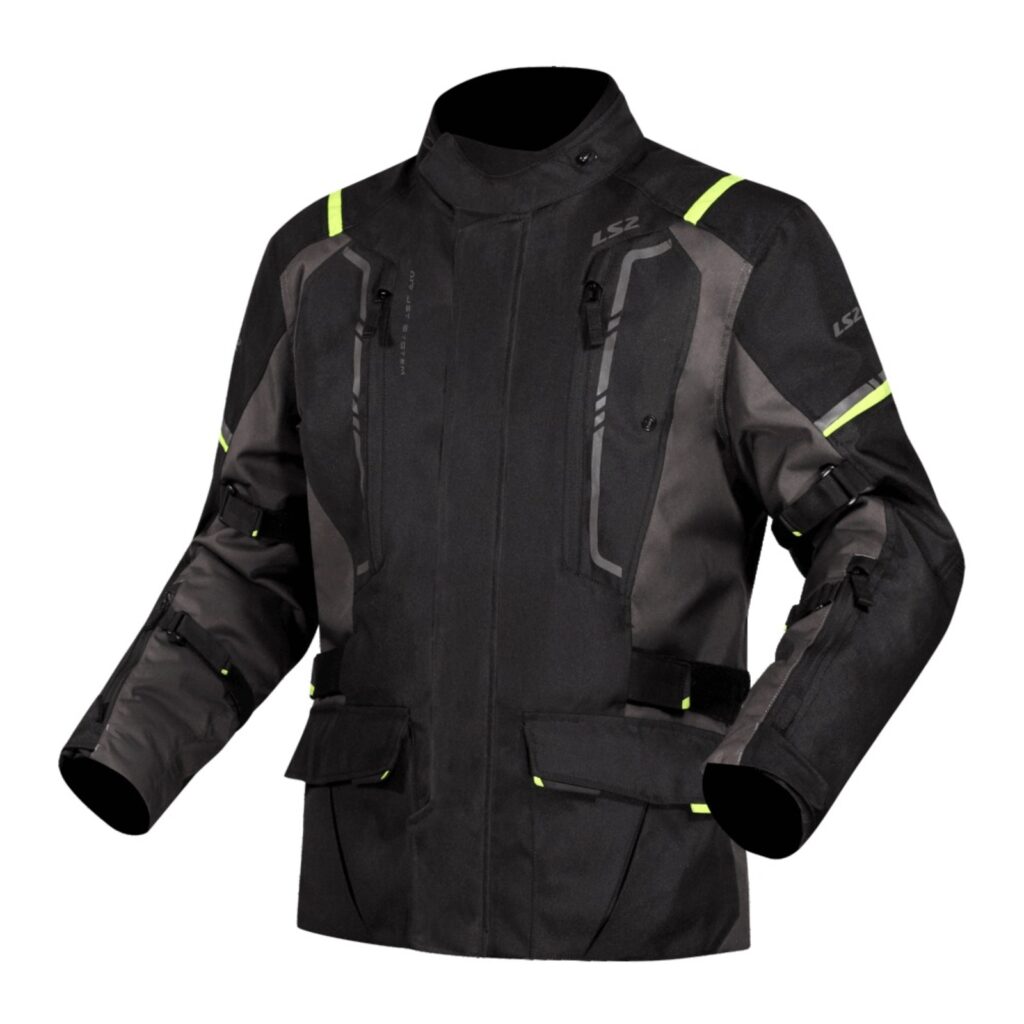 LS2 Narvik Road Jacket Grey/Black/Hi-Vis Yellow