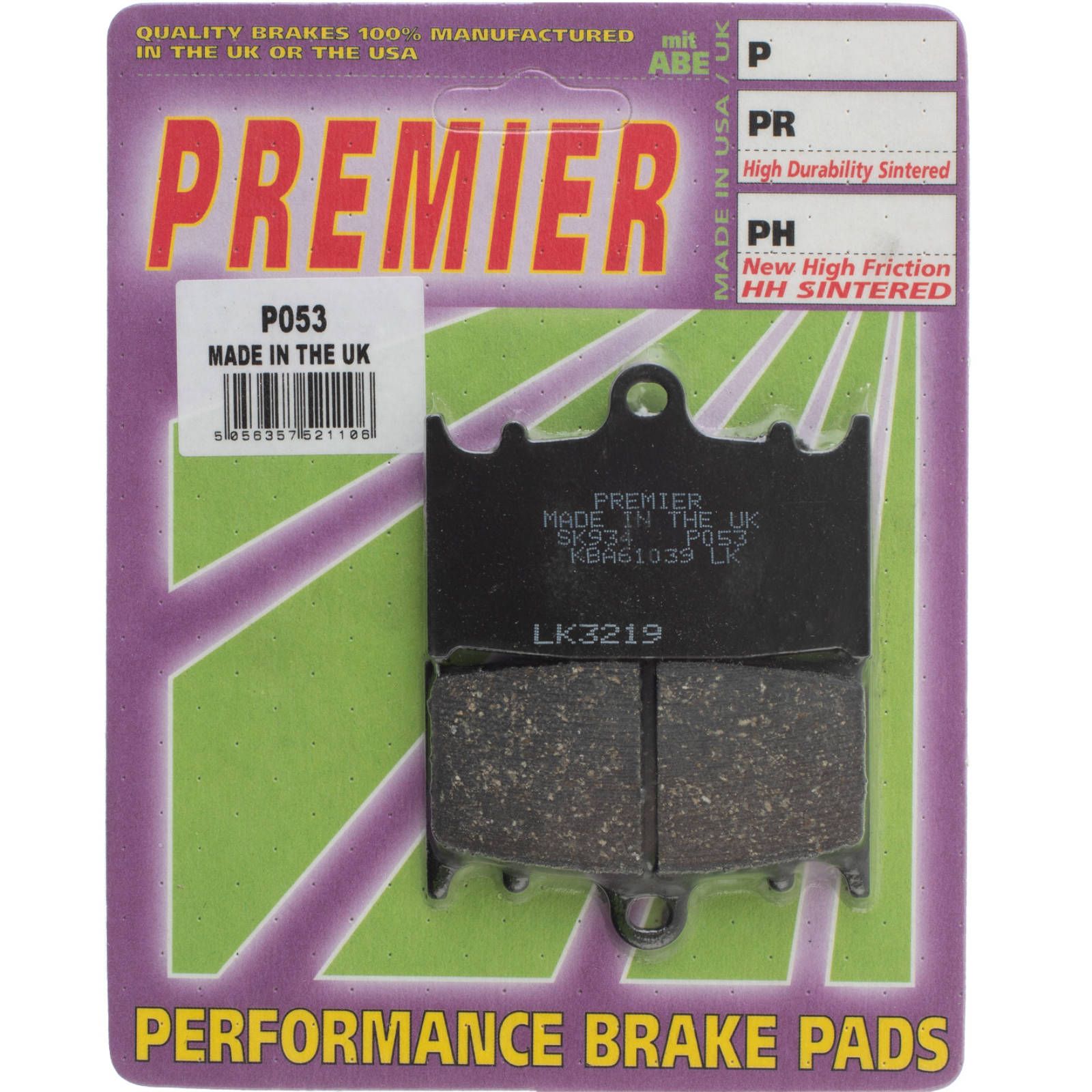 PREMIER BRAKE PADS P053 - KAW | SUZ - Image 1