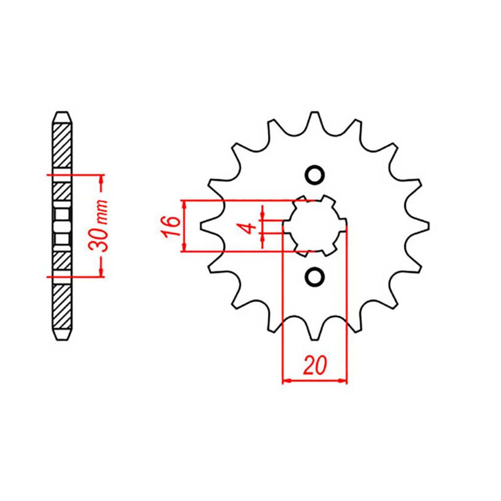 SPKT FRONT OE STEEL 548 12T #428