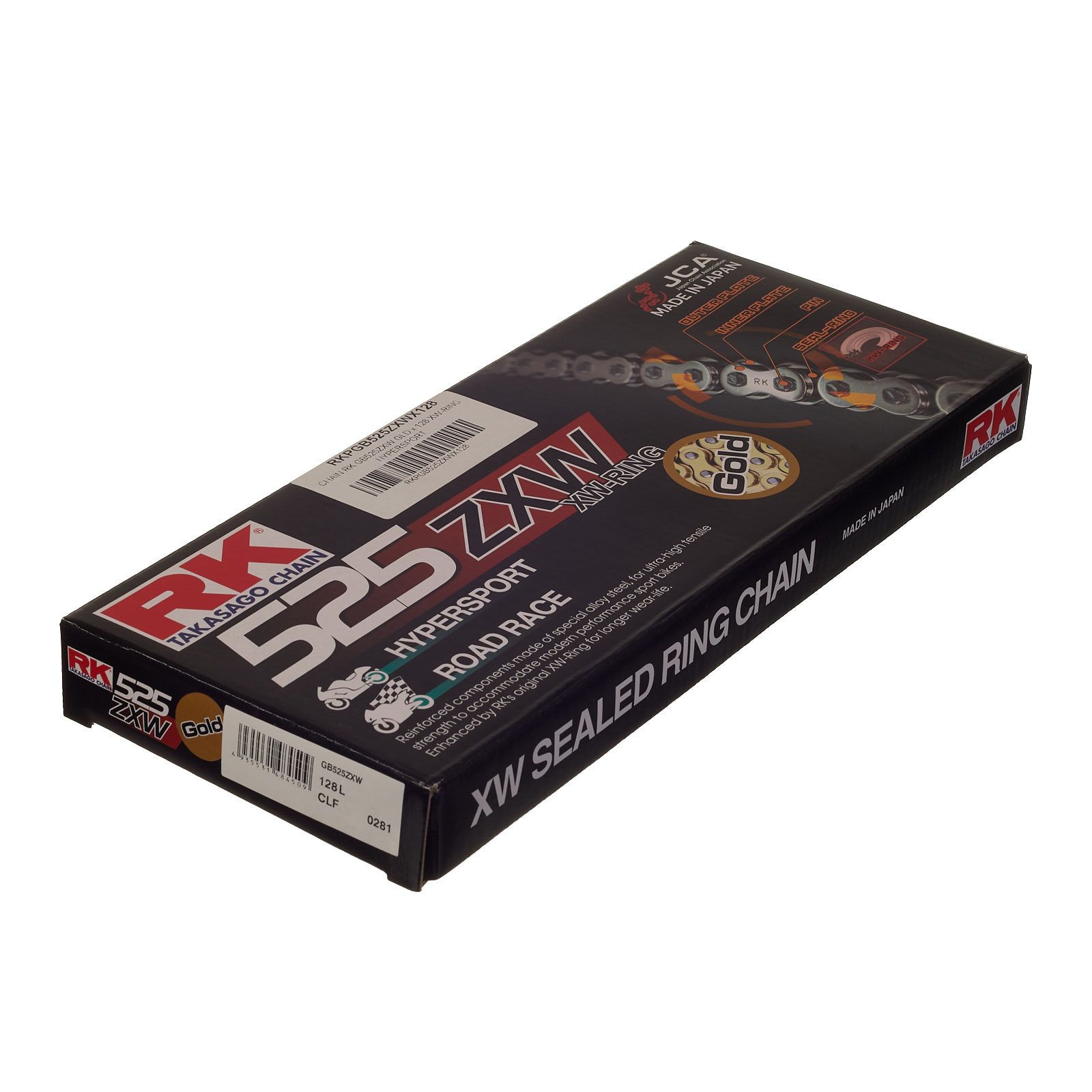 CHAIN RK GB525ZXW GLD x 128 XW-RING HYPERSPORT