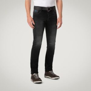 CAFE RACER JEANS WITH BELT BLACK - Image 6