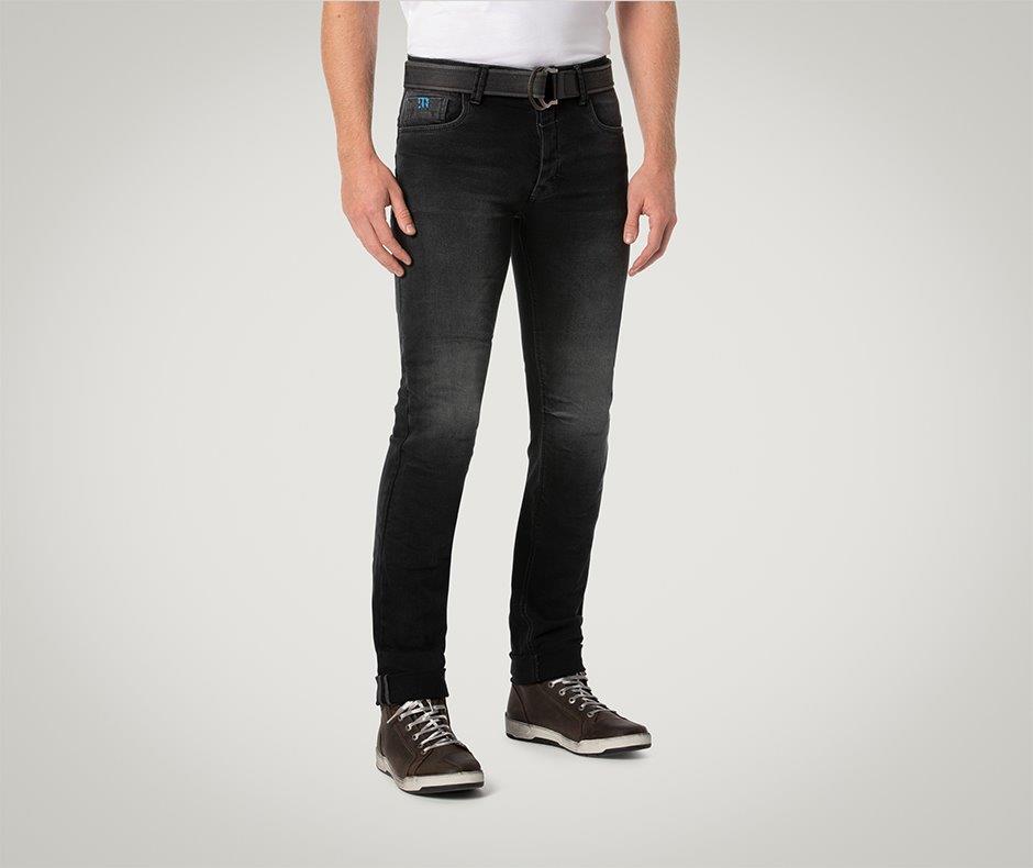 CAFE RACER JEANS WITH BELT BLACK