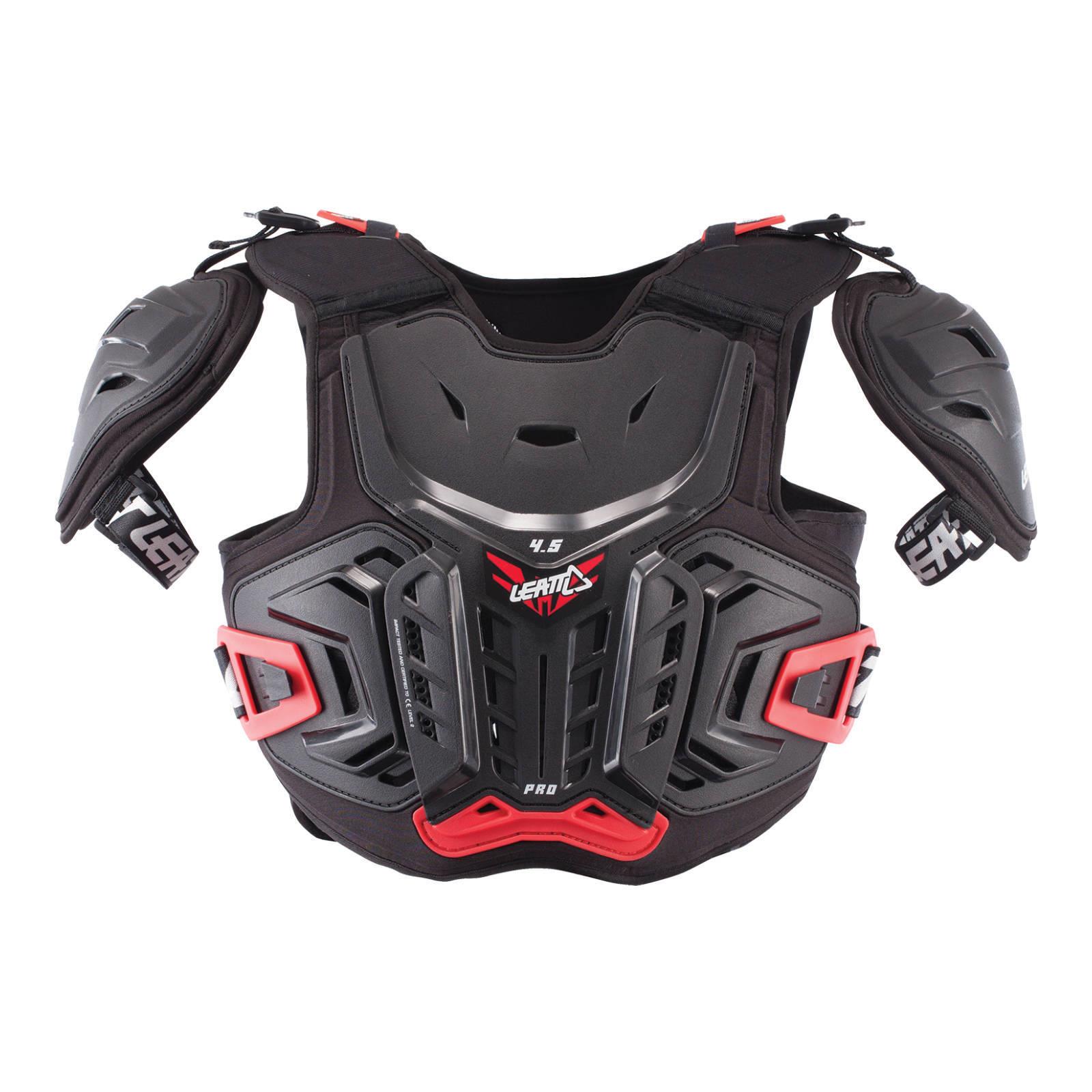 Leatt 4.5 Junior Chest Protector Pro - Black / Red - Image 1