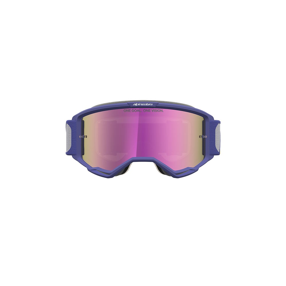 Alpinestars Vision 5 Drag Motocross Goggles Red/Purple Mirror Pink Lens
