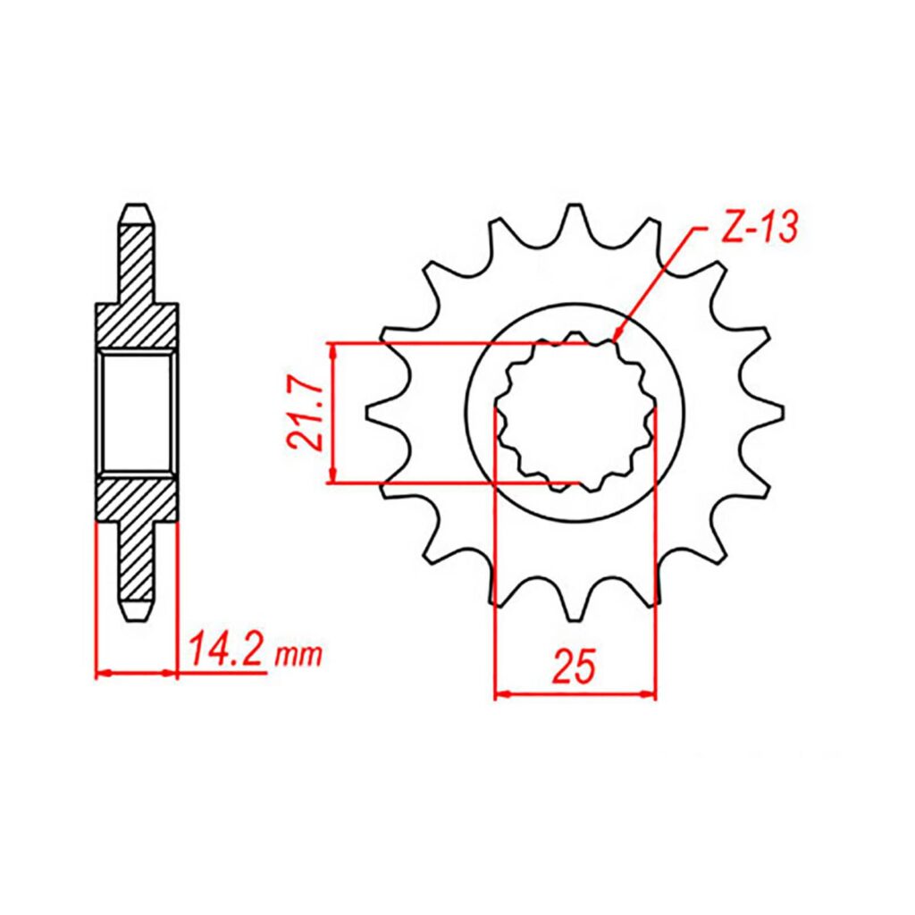 SPKT FRONT OE STEEL 1531 15T #525