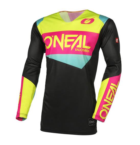 Oneal Hardwear Air Slam Motocross Jersey Black/ Neon-Yellow/ Pink