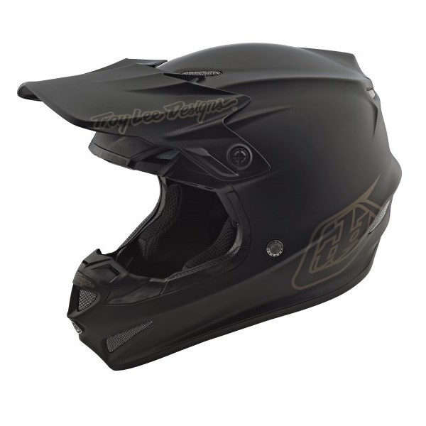Motocross Helmet Troy Lee SE4 ECE Polyacrylite Mono Black
