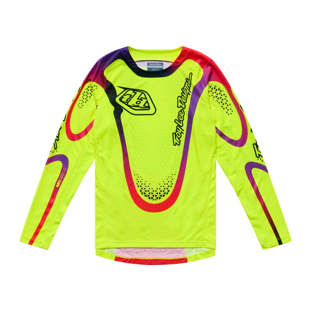 Troy Lee Designs GP Pro Aura Motocross Jersey Youth Flo Yellow