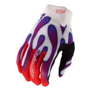 Troy Lee Designs Air Overspray Motocross Gloves White/Violet - Image 2