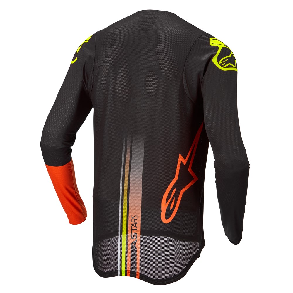 Alpinestars Supertech Blaze Motocross Jersey Black/Orange/Yellow Fluoro