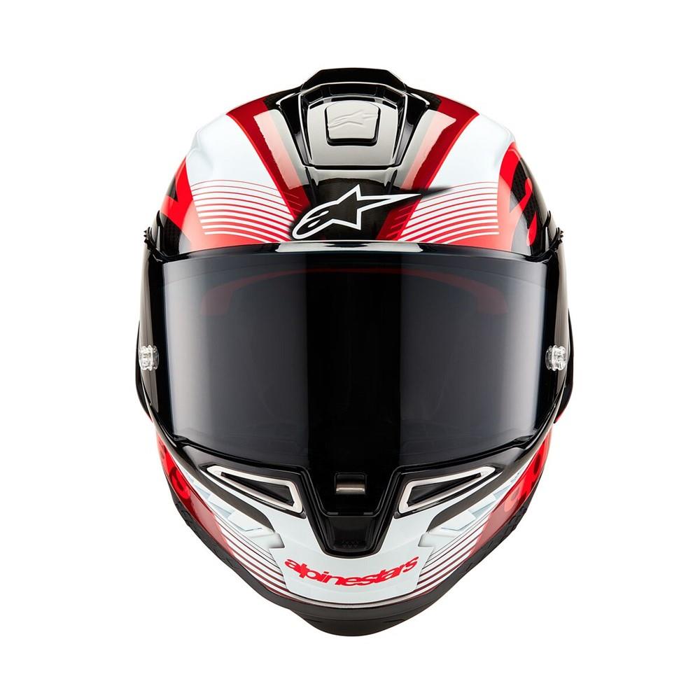 Alpinestars Supertech R10 Road Helmet Team Black Carbon/Red/White Gloss