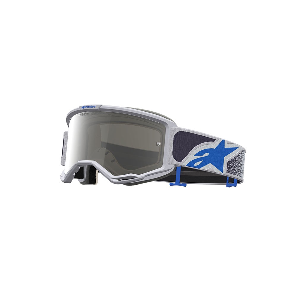 Alpinestars Vision 5 Drag Motocross Goggles Lilac/Blue Mirror Siliver Lens