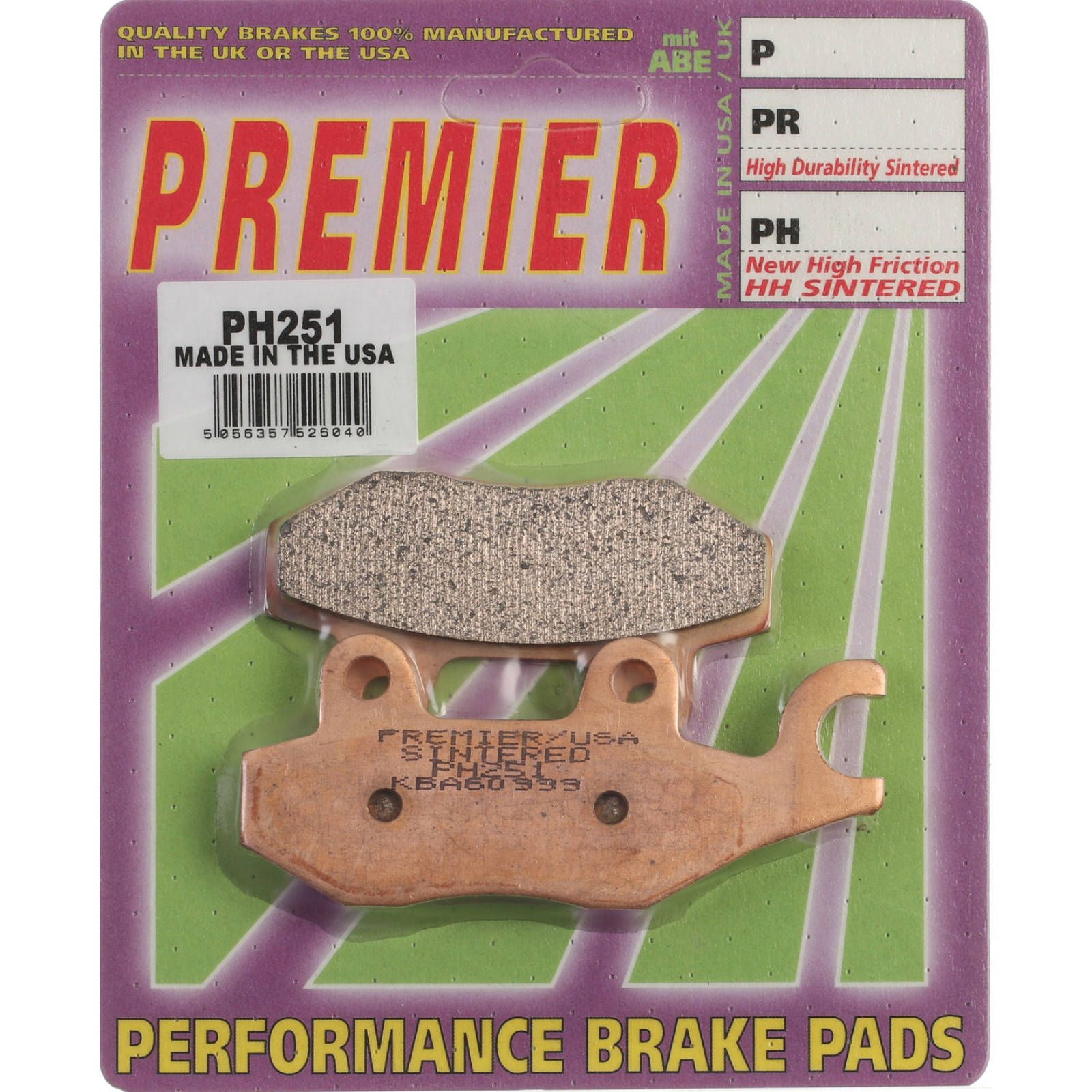 PREMIER BRAKE PADS HI-PERF SINT PH251 - TRI - Image 1