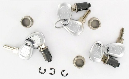 3pce LOCK & KEY SET - Silver Key 2.5 mm thick