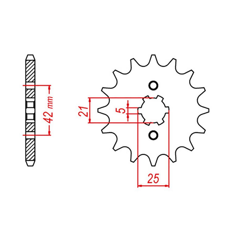 SPKT FRONT OE STEEL 569 11T #520