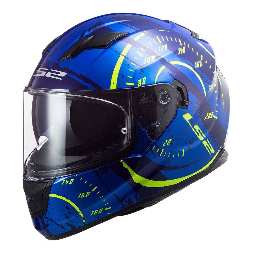 LS2 FF320 Stream EvoTacho Road Helmet Blue/Hi-Vis