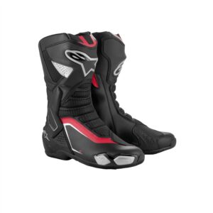 Alpinestars SMX-6 v3 Road Boots Black/Silver/Red - Image 1