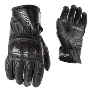 RST Stunt 3 CE Leather Road Gloves Black - Image 1