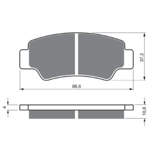 BRAKE PADS GOLDFREN OFFROAD RACING GF390 - K5 (PR583) - Image 1
