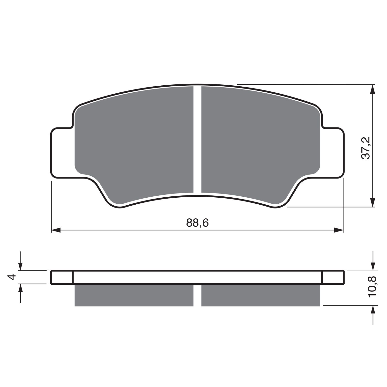 BRAKE PADS GOLDFREN OFFROAD RACING GF390 - K5 (PR583) - Image 1
