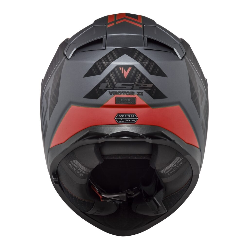 LS2 FF811 Vector II Splitter Road Helmet Matte Titanium / Red