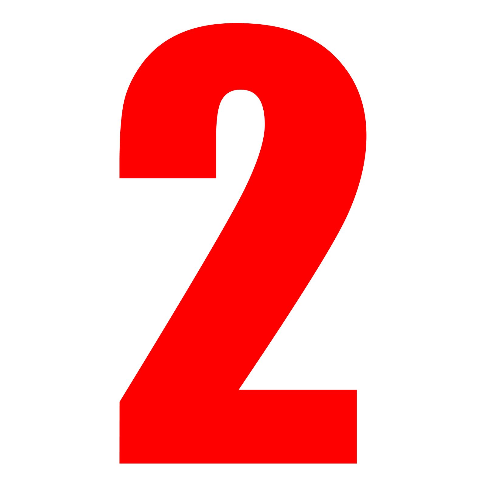 RACE NUMBER 6in VINYL #2 RED PKT of 10 - Image 1