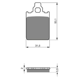 BRAKE PADS GOLDFREN SINTERED SPORTS GF118 - S3 ( PH176 ) - Image 1