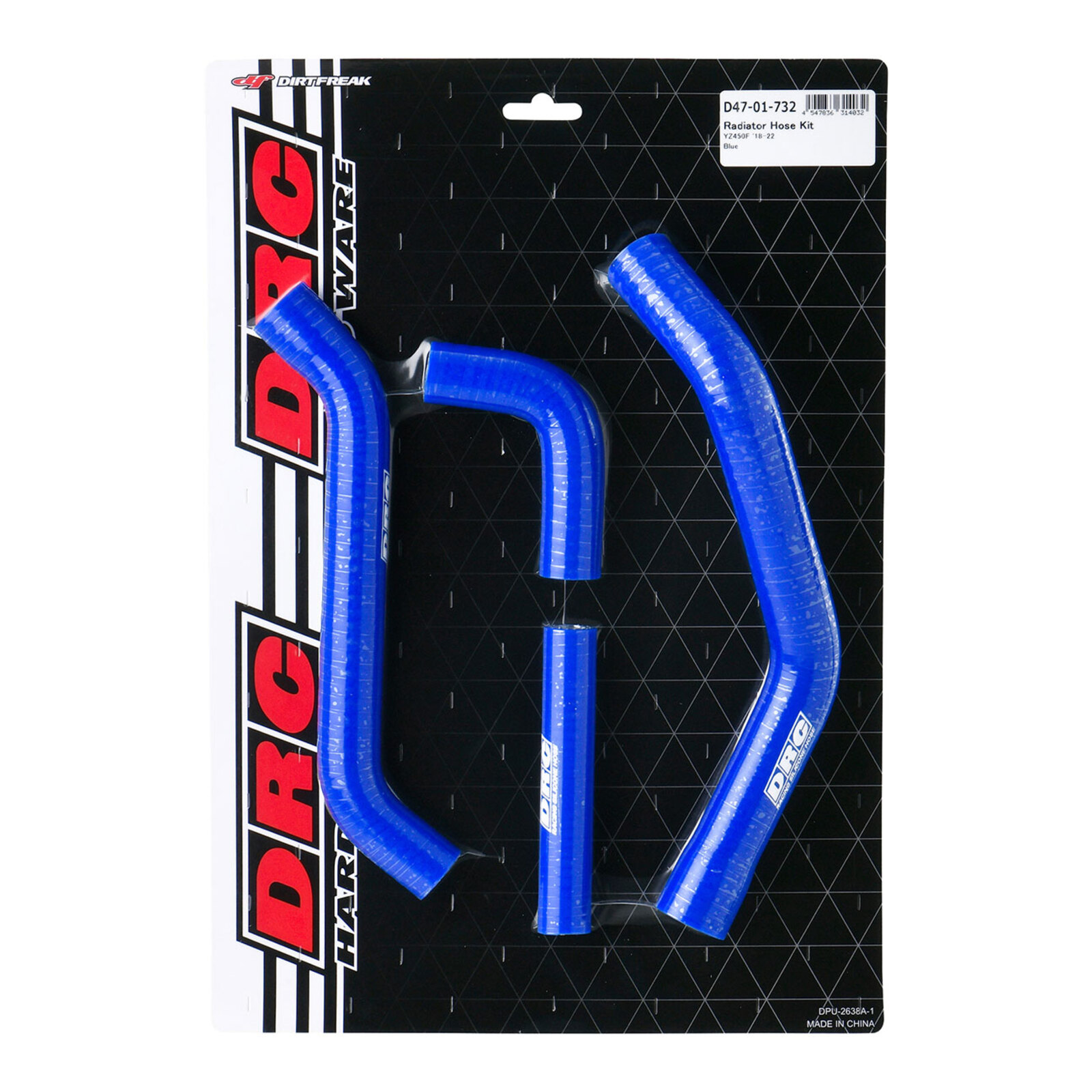 DRC Silicone Radiator Hose Kit - Yamaha YZ450F (2018–2022) - Blue - Image 5