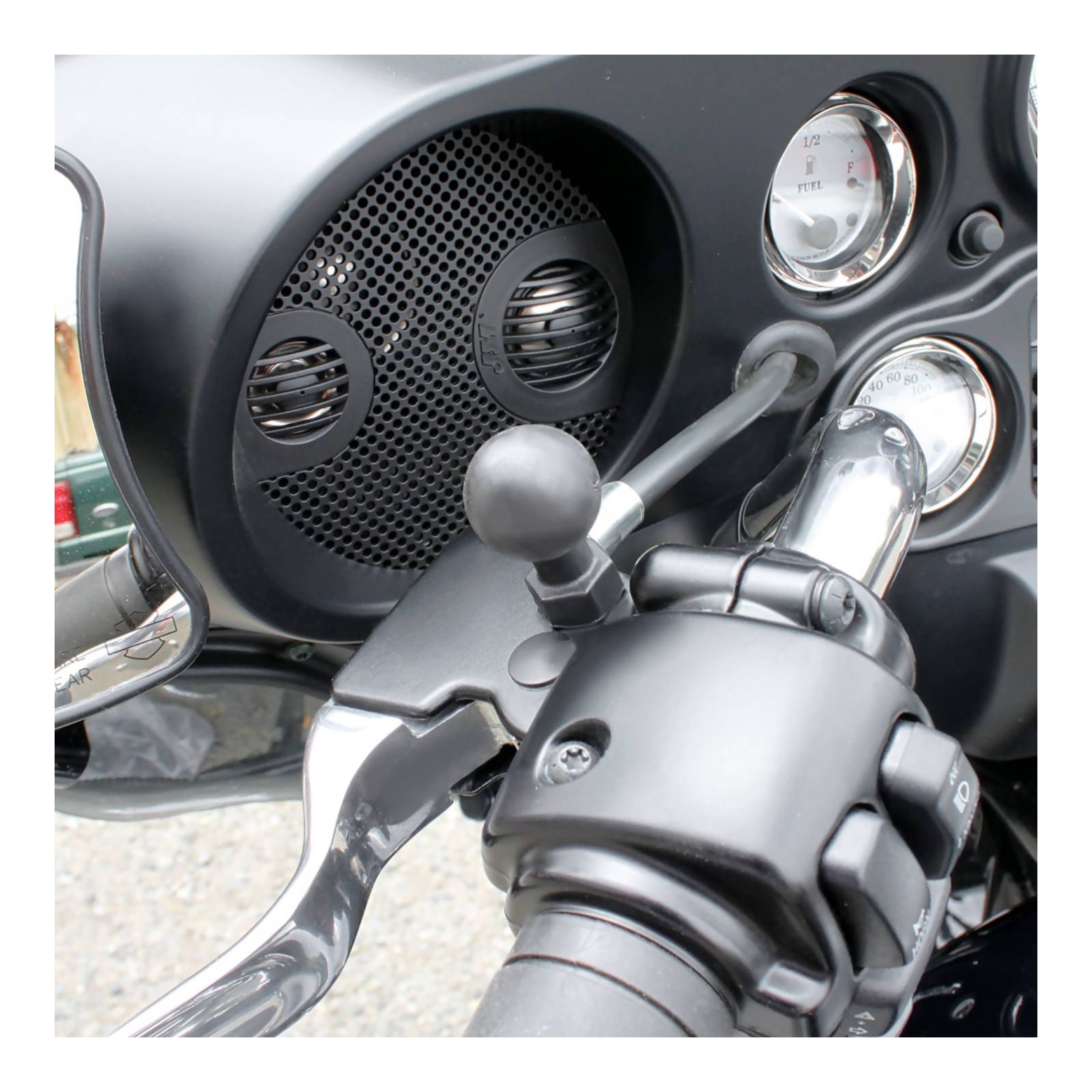 Ram Tough-Ball Mirror Base For Harley-Davidson Motorcycles - Image 2
